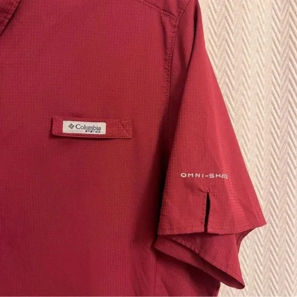 Columbia PFG Omni-Shade men’s Garnet Short Sleeve performance FSU Shirt large - Picture 2 of 9